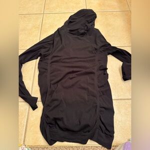 Athleta Black Hooded Top